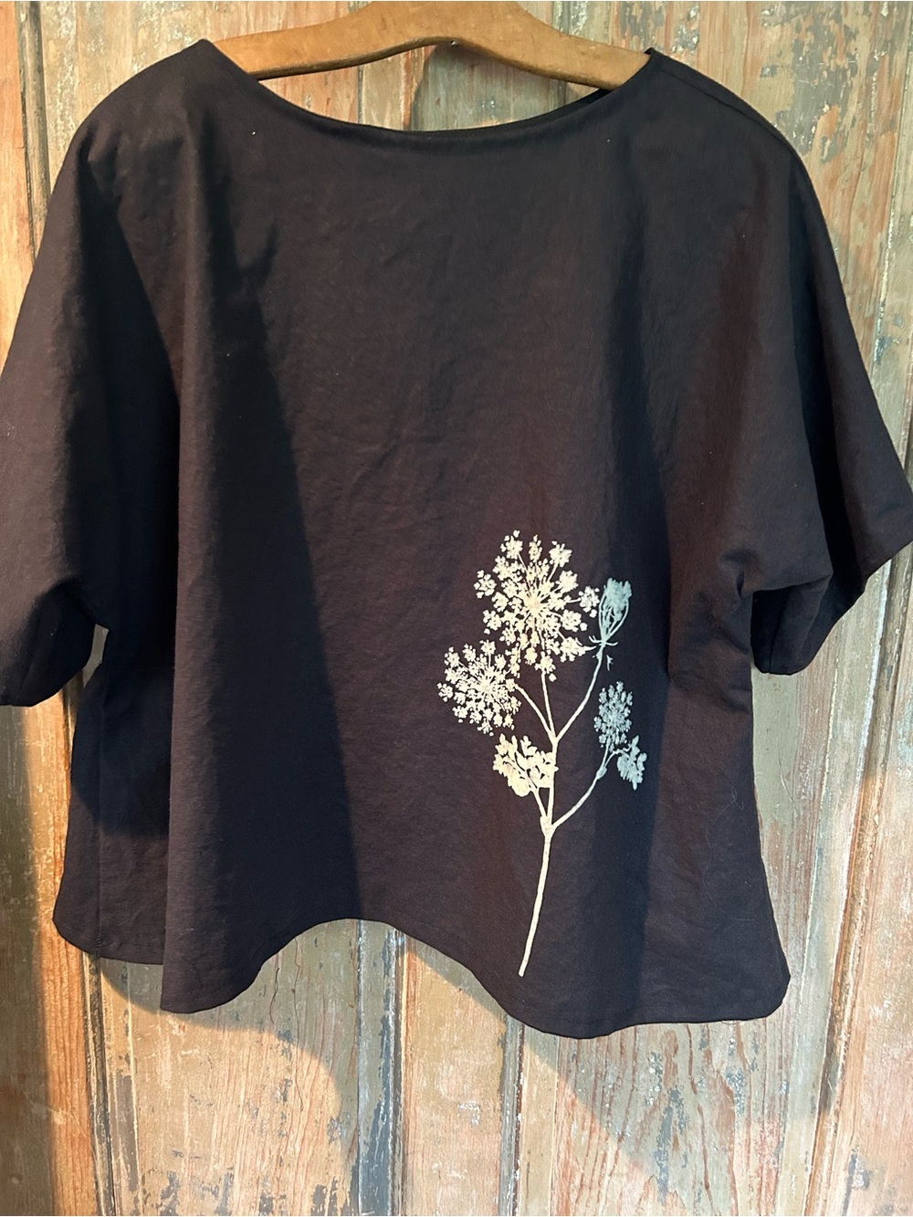 Queen Anne’s Lace Handprinted Tunic Top